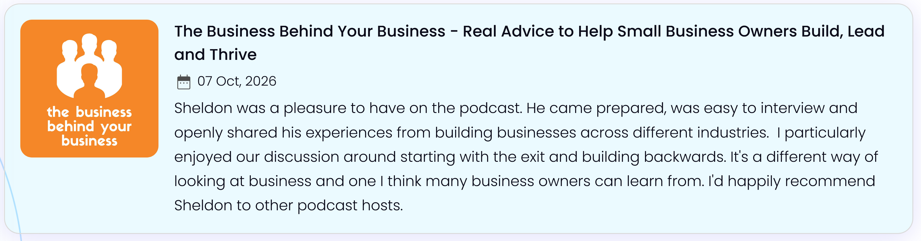 The Business Behind Your Business review